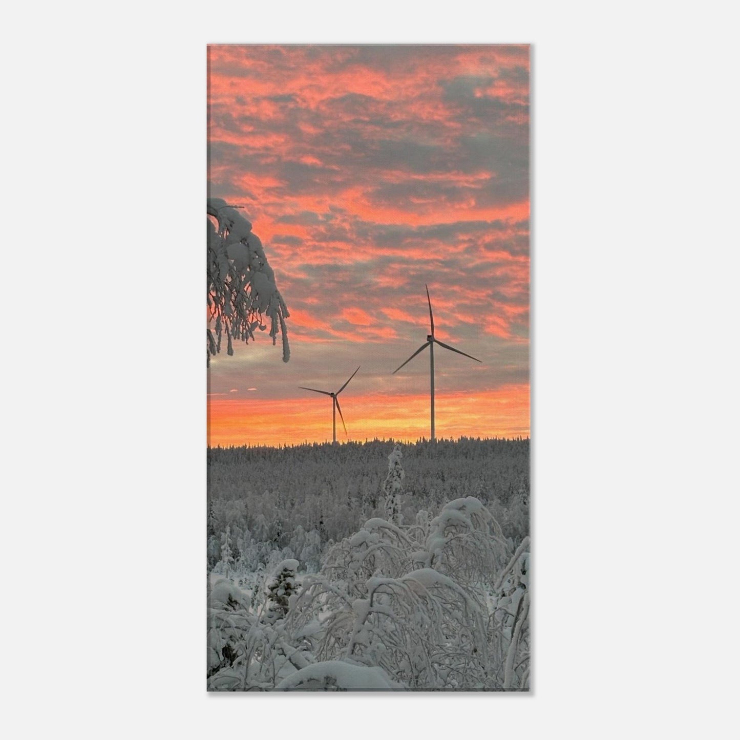 Nordisk utsikt canvas med dramatiskt landskap i tidlös stil
