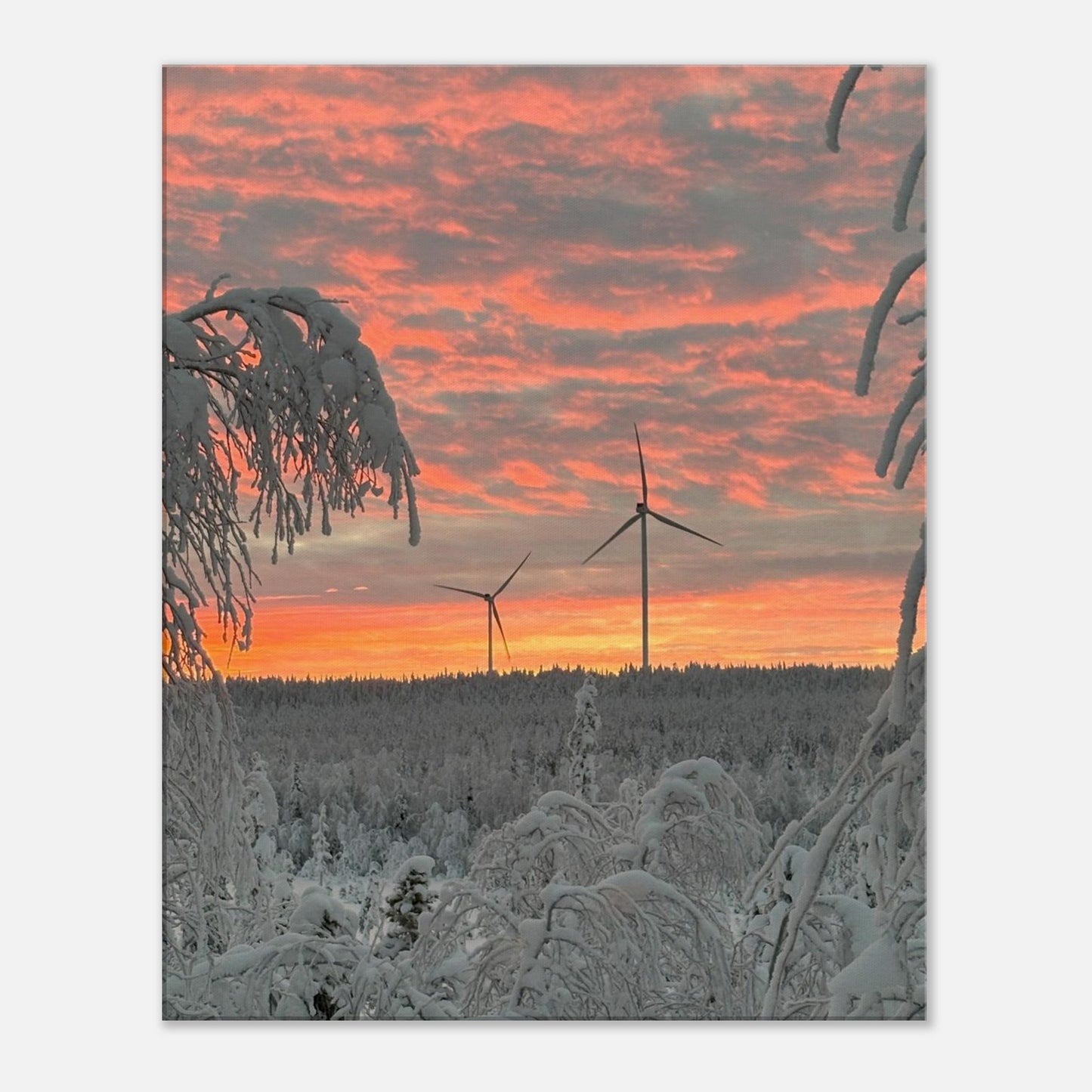 Nordisk utsikt canvas med dramatiskt landskap i tidlös stil
