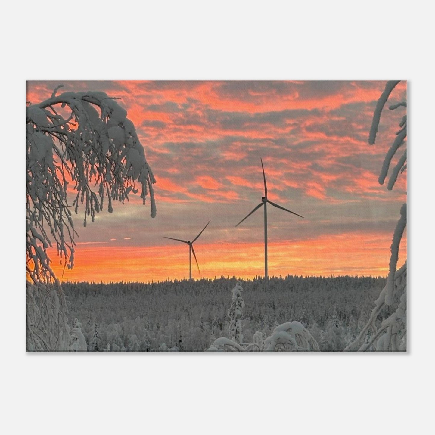 Nordisk utsikt canvas med dramatiskt landskap i tidlös stil

