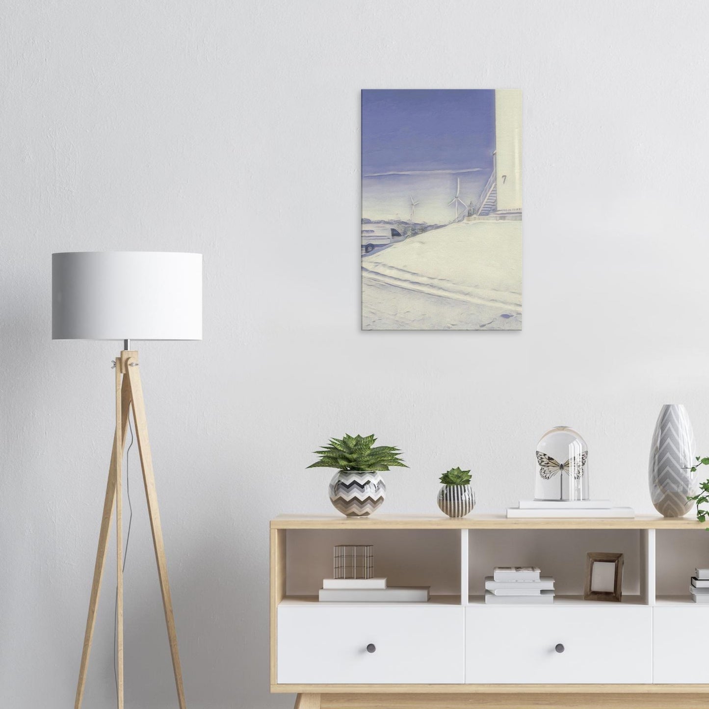 Nordisk vindkraftverk canvas med Högaliden turbiner i vackert landskap
