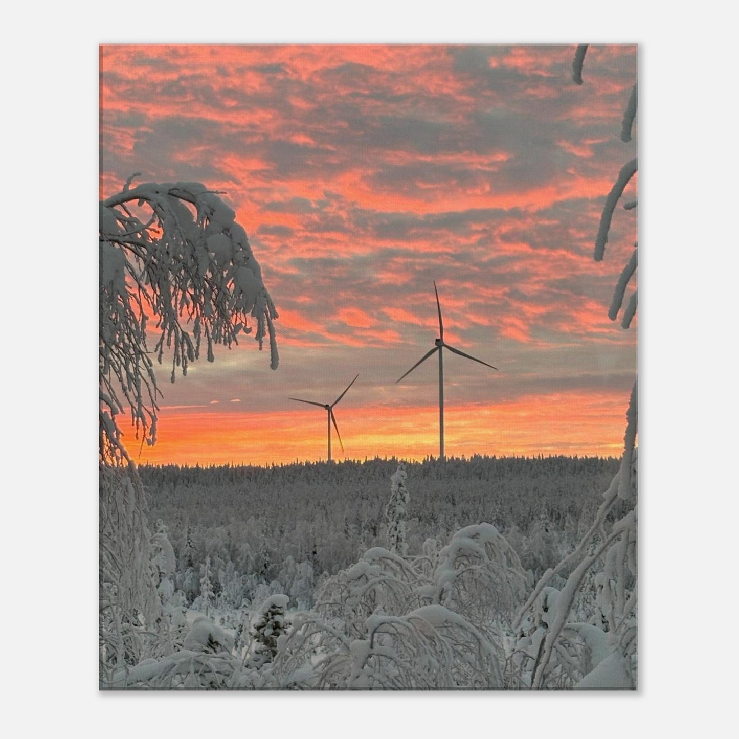 Nordisk utsikt canvas med dramatiskt landskap i tidlös stil
