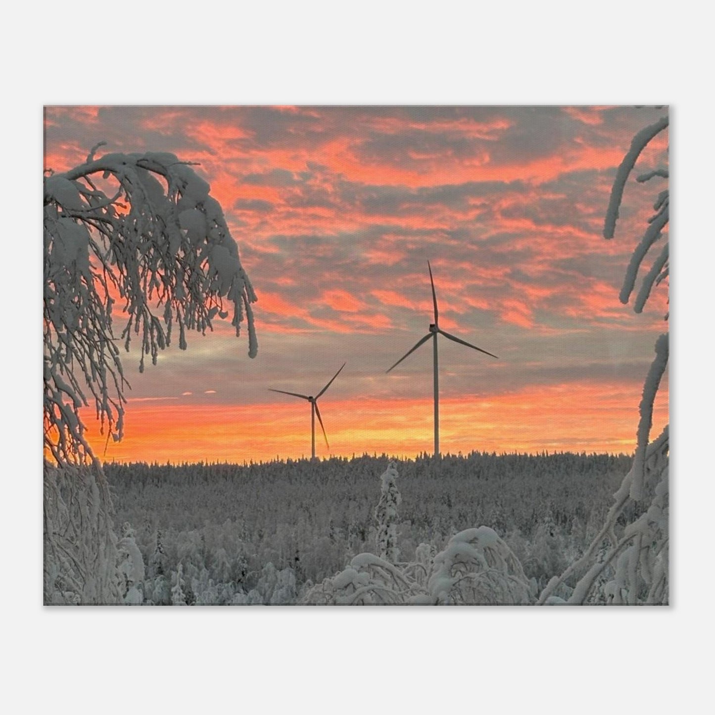 Nordisk utsikt canvas med dramatiskt landskap i tidlös stil
