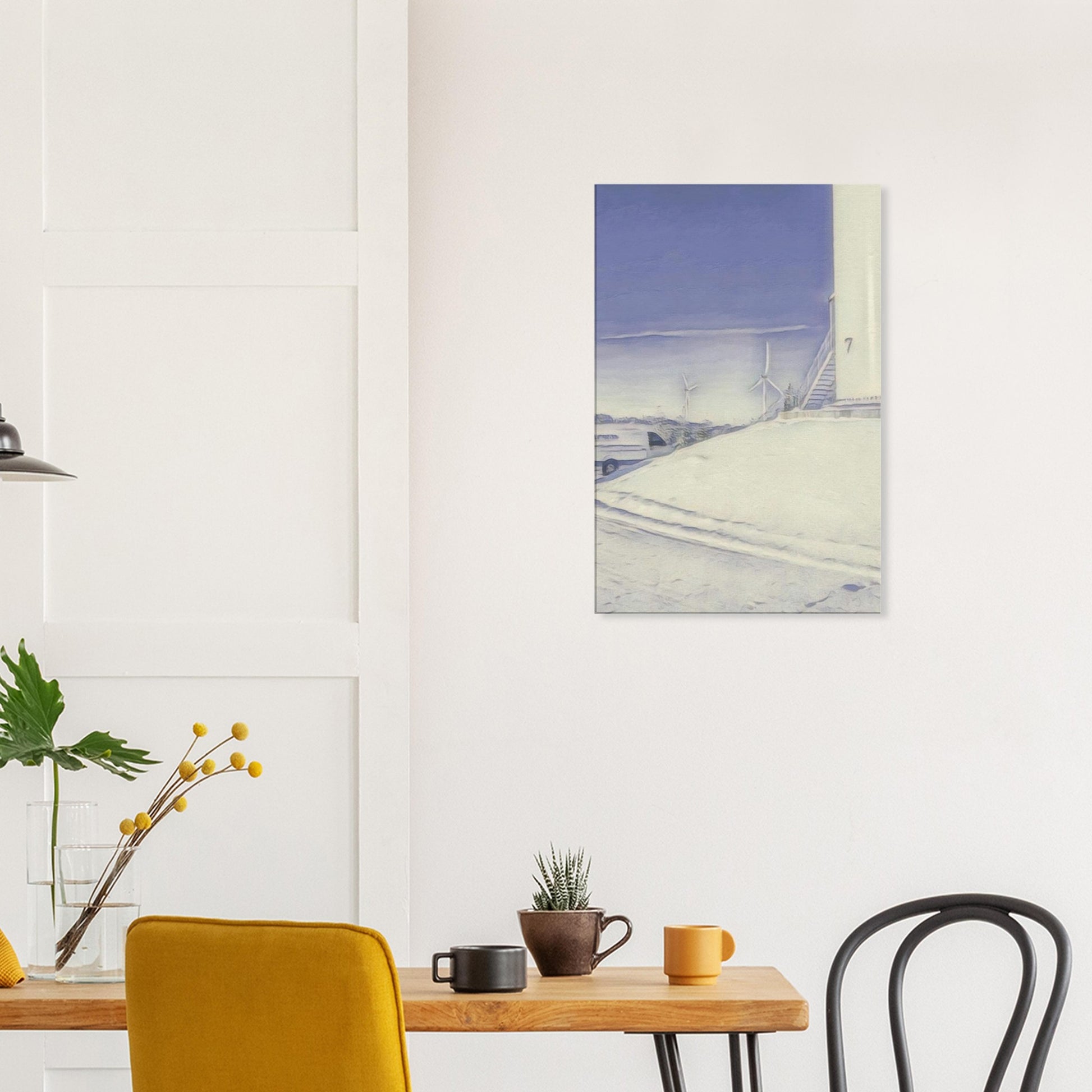 Nordisk vindkraftverk canvas med Högaliden turbiner i vackert landskap
